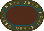 Alphabet Circletime Rug - Nature - Oval - 6' x 9' - CFK10706 - Carpets for Kids