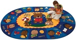 Sign, Say & Play Rug - Oval - 6'9" x 9'5" - CFK1706 - Carpets for Kids