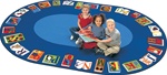 Reading by the Book Seating Rug - Oval - 8'3" x 11'8" - CFK2616 - Carpets for Kids