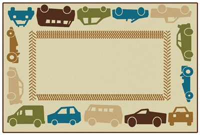 All Autos Border Value Rug - Tan - Rectangle - 3' x 4'6"