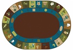 Learning Blocks Rug - Nature - Oval - 6' x 9' - CFK37706 - Carpets for Kids