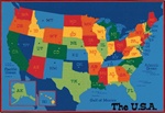 USA Map Value Rug - Rectangle - 4' x 6'