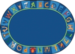 A to Z Animals Rug - Oval - 8'3" x 11'8" - CFK5508 - Carpets for Kids