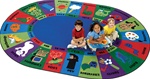 Dewey Decimal Fun Rug - Oval - 8'3" x 11'8" - CFK5716 - Carpets for Kids