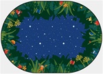 Peaceful Tropical Night Rug - Oval - 8' x 12'- CFK6507 - Carpets for Kids