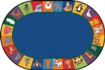 All The Animals Seating Value PLUS Rug - Blue - Oval - 6' x 9'