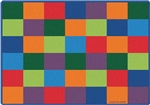 KIDSoft Blocks Seating Rug - Multi - Rectangle - 6' x 9'