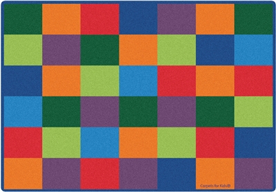 KIDSoft Blocks Seating Rug - Multi - Rectangle