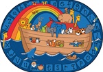 Alphabet Noah Rug - Oval - 4' x 6' - CFK74003 - Carpets for Kids