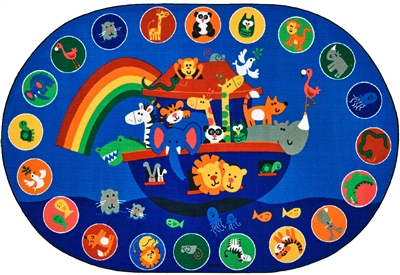 Noah's Voyage Circletime Rug - Oval - 6'9" x 9'5"