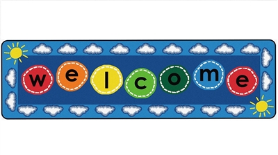 Rainbow Welcome Runner - Lower Case - Rectangle - 2' x 7'