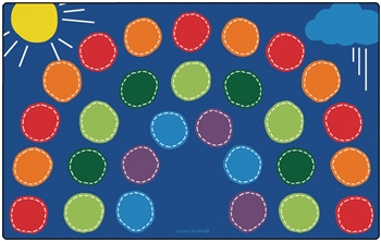 Rainbow Seating Rug - CFK84XX - Carpets for Kids