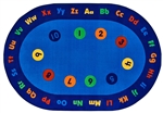 Circletime Early Learning Value PLUS Rug - Oval - 7'6" x 12'