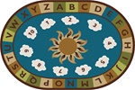 Sunny Day Learn & Play Rug - Nature - Oval - 4' x 6' - CFK94704 - Carpets for Kids