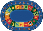 Bilingual Circletime Rug - Oval - 6'9" x 9'5" - CFK9506 - Carpets for Kids