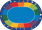 Fun with Phonics Rug - Oval - 8'3" x 11'8" - CFK9616 - Carpets for Kids