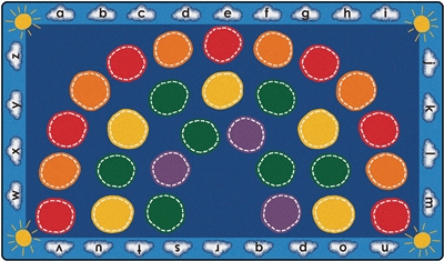 Rainbow Alphabet Seating Rug - Rectangle - 7' x 12'