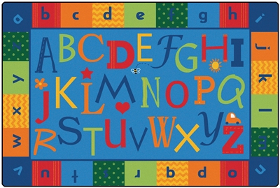 KIDSoft Alphabet Around Literacy Rug (Factory Second) - Rectangle - 8' x 12'