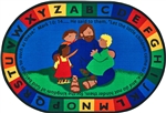 Jesus Loves the Little Children Rug Factory Second - Oval - 6' x 9' - CFKFS72006 - Carpets for Kids