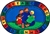 Jesus Loves the Little Children Rug Factory Second - Oval - 8' x 12' - CFKFS72007 - Carpets for Kids