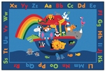 Noah's Alphabet Animals Rug Factory Second - Rectangle - 6' x 9' - CFKFS7296 - Carpets for Kids