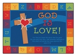 God is Love Learning Rug Factory Second - Rectangle  - 4' x 6' - CFKFS83013 - RTR Kids Rugs