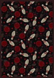 Retro Bowl Rug - Fireball Red - Rectangle - 5'4" x 7'8" - JC1521C04 - Joy Carpets