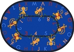 Monkey Business Rug - Blue - Oval - 7'8" x 10'9" - JC1534DD01 - Joy Carpets