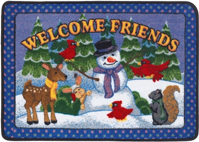 Welcome Friends Mat Winter - RTR Kids Rugs