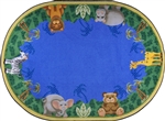 Jungle Friends Rug - Oval - 7'8" x 10'9" - JC1579DD - Joy Carpets