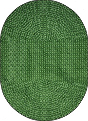 Legacy Faux Braided Rug - Green - Oval - 5'4" x 7'8" - JC1631CC03 - Joy Carpets