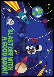 Blast Off With A Good Book Rug - Rectangle - 10'9" x 13'2" - JC1673G - Joy Carpets