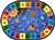 Space Alphabet Rug - Oval - 7'8" x 10'9" - JC1677DD - Joy Carpets