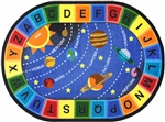 Space Alphabet Rug - Oval - 7'8" x 10'9" - JC1677DD - Joy Carpets