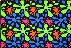 Splat Fluorescent Rug - Rectangle - 6' x 9' - JC446Q - Joy Carpets